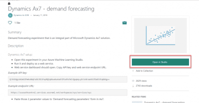 Dynamics 365 Demand Forecasting With Azure Machine Learning