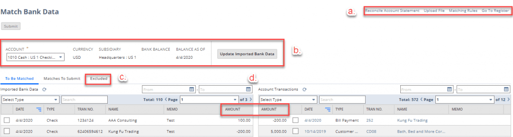 NetSuite Bank Reconciliation Improvements In New Release 2020.1