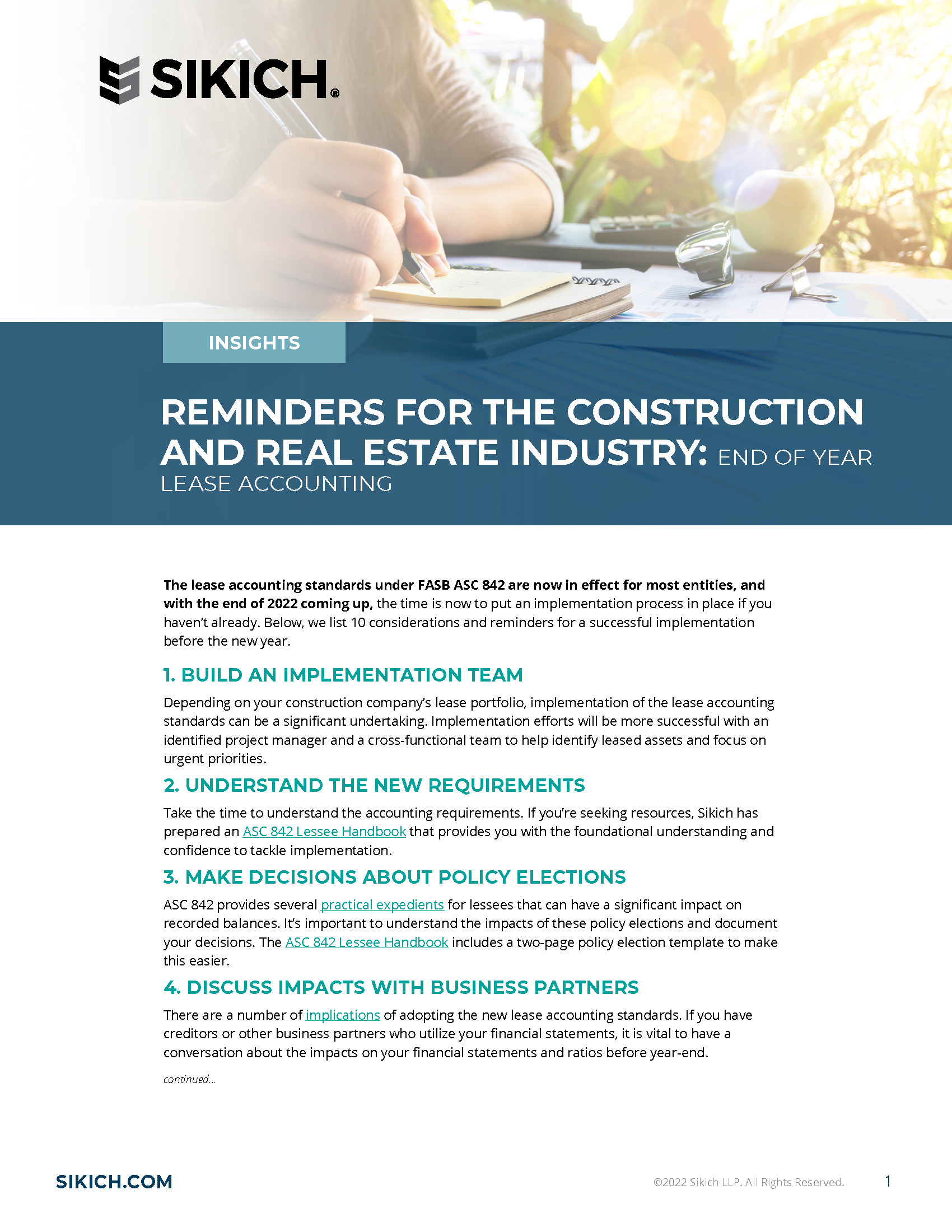 Reminders for the Construction and Real Estate Industry End of Year