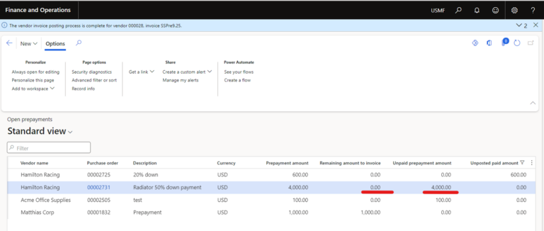 How to Process Purchase Order Prepayments in D365 - Sikich