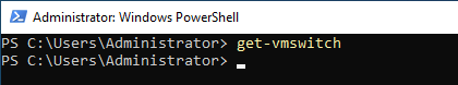This would seem to imply that the NIC was already in use by another VMSwitch, but a quick check using PowerShell showed that there were no configured virtual switches 