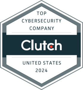 Clutch 2024 Top Cybersecurity Company award logo